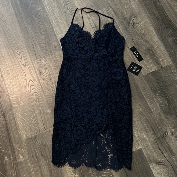 Flirting with Desire Navy Blue Lace Bodycon Dress
Lulus - Picture 3 of 5